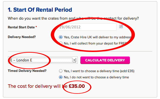 Crate Rental Booking